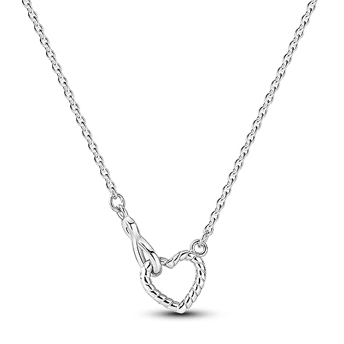 NARMO 925 Collana in Argento Sterling per le Donne Infinity Heart Initial Collanes Dainty Heart per le Ragazze Teen