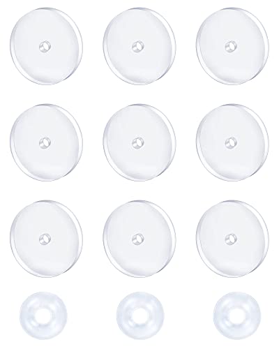 AceFun 12pcs Dischi in Plastica per Orecchini Clear Piercing Disc Healing Dischi in Silicone Pad Anti-iperplasia Comfort Chiari da 1,2 mm