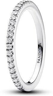 PANDORA Timeless Anello Eternity in argento Sterling con zirconia cubica trasparente, 60