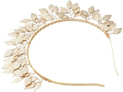 Generic Retro Oro Foglia Fasce Sposa Sposa Greco Donne Band Tiaras Capelli Dea B Corona Accessori Cerchio S9n6 Gioielli