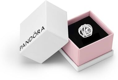 PANDORA Ciondolo Moments con Eternity Circle in argento Sterling con zirconia cubica trasparente