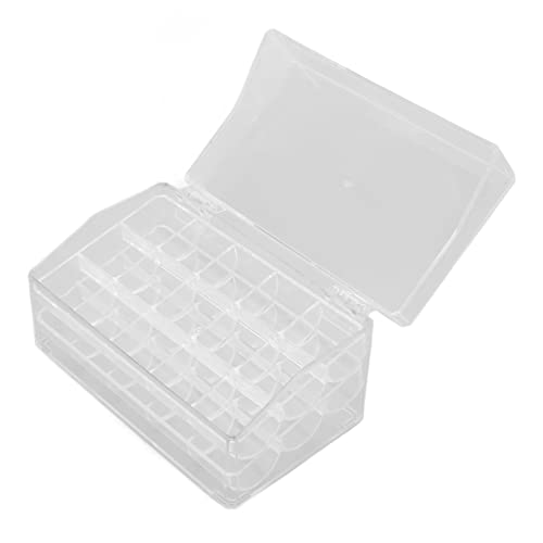 Cyrank Organizer Per Portagioie, Doppio Strato a 30 Griglie Organizzatore Trasparente Per Orecchini Scatola Portagioie Organizzatore Per Orecchini Collana