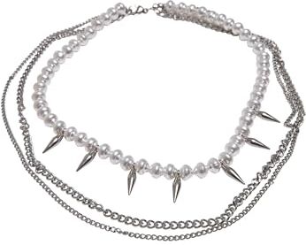 Urban Classics Meridian Pearl Layering Necklace, Collana, Unisex - Adulto, Argento (Silver), Taglia unica