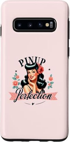 Retro Chic Pin-Up Boutique Custodia per Galaxy S10 Perfezione pinup vintage con stile classico ed eleganza