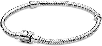 PANDORA Bracciale Argento sterling 925 con chiusura a cilindro 598816C00, 20 cm