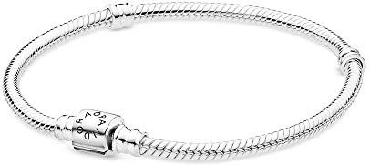 PANDORA Bracciale a maglia serpente con chiusura a cilindro e Argento Sterling, colore: argento, cod.