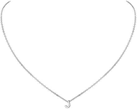 ChicSilver Collanina Argento 925 Donna Collanina Lettera J Collane in Argento con Iniziale J con Confezione Regalo