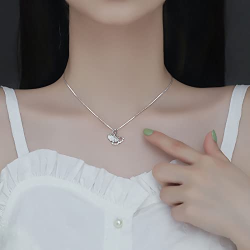 TseenYi Collana Ginkgo Girocollo Foglia di Ginkgo Collana Pendente Argento Ginkgo Collana Catena Ginkgo Clavicola Catena Gioielli per Donne e Ragazze