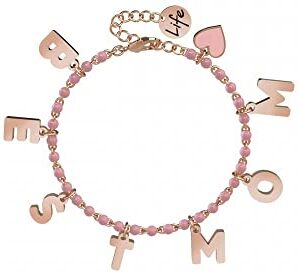 KIDULT Bracciale  in Acciaio e Smalti   Best Mom – Family –