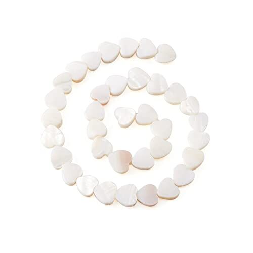 PH PandaHall PandaHall 1 filo di perle naturali d'acqua dolce Shell colore conchiglia distanziatore perline allentate per Hawaii cavigliere braccialetto collane orecchini creazione artigianale, 8x8 ~ 9x2,5 mm