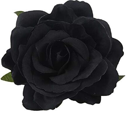 Herklotzn Spilla per capelli in seta fiore corpetto da sposa 8 cm accessorio spilla nero