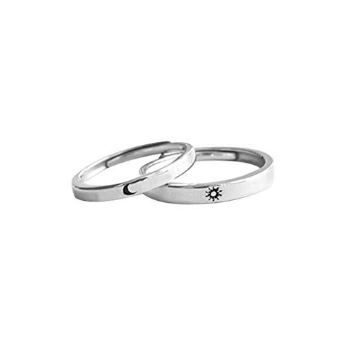 Generic Comando Anello Asciugamano Coppia di apertura gioiello semplice anello con strass anello da donna e anelli generosi intarsiati Portatovaglioli Neri (2-Silver, One Size)