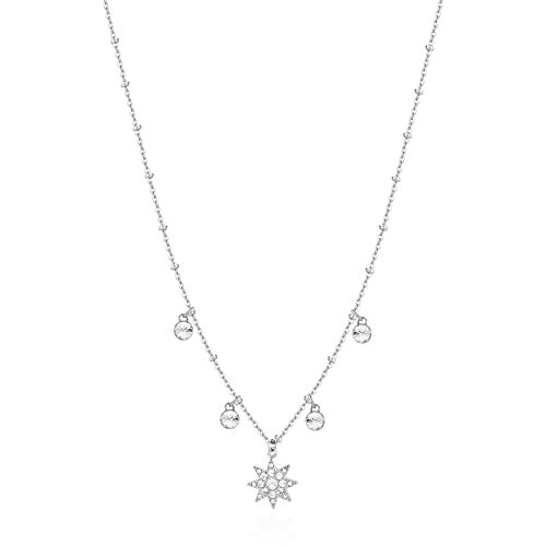 Brosway Collana Girocollo Donna In Acciaio Con Simbolo Stella, Collana Donna Collezione Chakra BHKN078