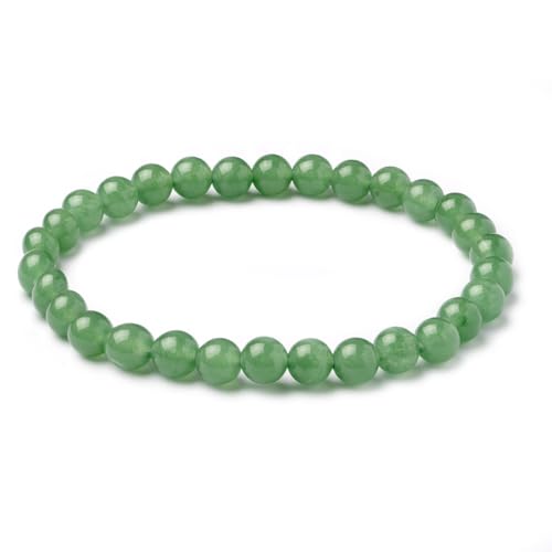 AURSTORE Bracciale in pietra naturale 6 mm, bracciale con perle, pietra preziosa per uomo e donna