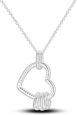 NARMO 925 Collana in Argento Sterling per le Donne Snake Bone Heart Pendant Collana Dainty Love Heart Collanes