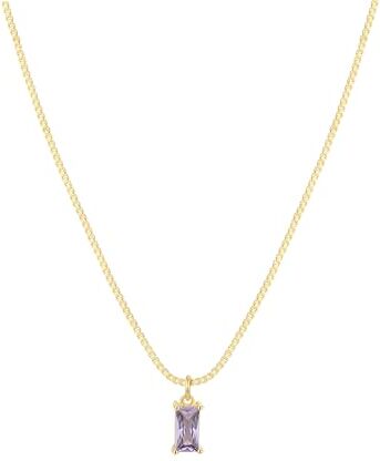 FUNEIA Diamanti Collana Donna Oro Collana Pietra di Nascita Smeraldo Madri Collana Dorata Sottile Collana Pendente di Zirconi Cubici Blu Verdi Regali di Compleanno Choker Ragazze Mamma Gioielli