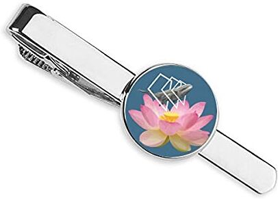 OFFbb-USA Lotus Whale Fiore Uccello sacro cravatta cravatta clip Bar regalo uomo d'affari