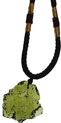 DHliIQQ Naturale Unico Cristallo Quarzo Collana Impatto Vetro Ciondolo Ciondolo Unisex Pietra Verde Collana Moldavite Q0j7 Meteorite