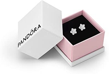 Pandora Moments Orecchini a perno da donna in argento Sterling con stelle scintillanti, Metallo, Zirconia cubica