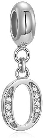 Fantasticharm fits Pandora Bracelet Charm con pendente a forma di lettera dell’alfabeto “A”, in argento Sterling 925 autentico con cristalli. Compatibile con la maggior parte dei braccialetti e delle collane di marche europee Letter O