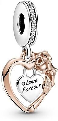 Pandora Ciondolo Cuore e Fiore Rosa 789290C01 donna