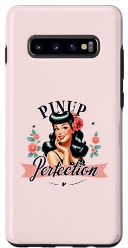 Retro Chic Pin-Up Boutique Custodia per Galaxy S10+ Perfezione pinup vintage con stile classico ed eleganza