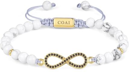 COAI Bracciale Infinity Unisex con Perline di Pietre Dure Naturali e Charm Infinito M