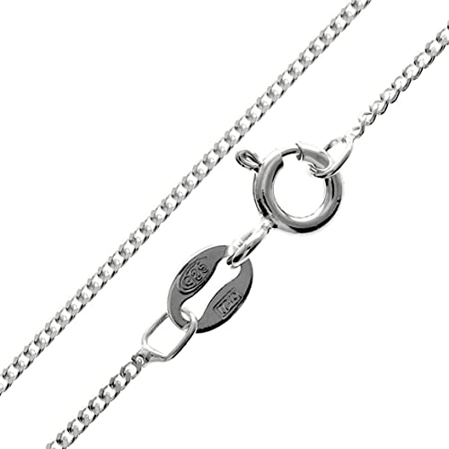 SilverAmber Jewellery gioielleria fine 925 argento Catena italiana corazzata con taglio a diamante 1.1 mm Collana da donna in argento in 36 cm