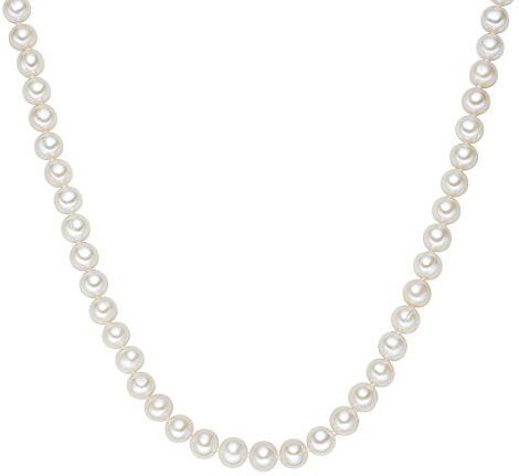 Valero Pearls Collana di perle da Donna in Argento Sterling 925 con Perla di coltura di acqua dolce