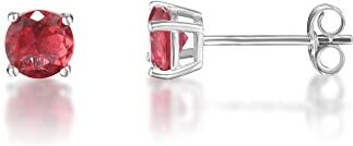 inSCINTILLE Lucciole Orecchini Punto Luce in Argento Rodiato con Zirconia Cubica Varie Colorazioni Rosso/5 mm