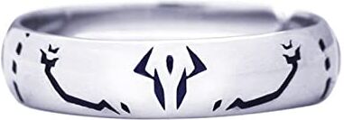 XJruixi Ryomen Sukuna Ring Metal Opening Adjustable Unisex Rings Jewelry Anime Cosplay Prop Accessories Gift