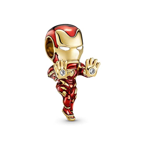 Pandora Marvel Iron Man Pendente in Argento Placcato Oro