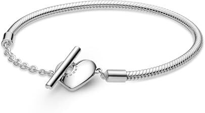 Pandora Bracciale cuore T-Bar  argento sterling