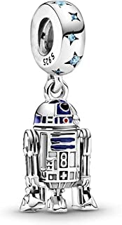 Generic Star Wars R2-D2 Ciondolo in argento Sterling 925, compatibile con ciondoli Pandora, Trollbeads, Chamilia, Biagi e molti altri braccialetti del Regno Unito., Metallo