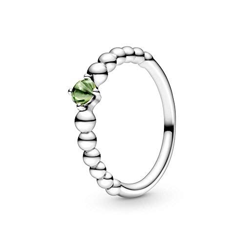 PANDORA Anello solitario da donna, in argento Sterling 925, misura anello 52, 198867C10-52, verde, metallo prezioso, Non pertinente.