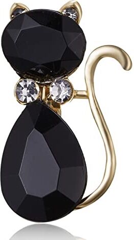 Inateannal Gatto Spilla Spilla Nero Cristallo Gattino Carino Strass Gatto Smalto Pin Matrimonio Sposa Spilla Decorazione Gioielli Per Le Donne Ragazze