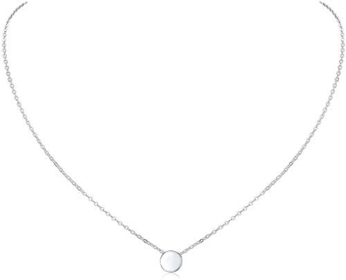 ChicSilver Collana Donna in Argento Sterling 925, Cindolo Tondo Piccolo Delicato, Collana Amicizia, Catena Clavicolare, Argento Regalo Perfetto