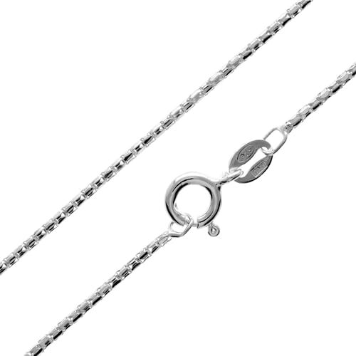 SilverAmber Jewellery Collana Donna a catena sottile in argento 925 Coreane (Coreana 1.2 mm) 36 cm, vari stili e misure prodotto in Italia