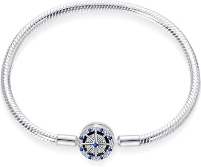 HappyStar Bracciale Donna Argento 925, Bracciali Bead Charm Da Donna,Braccialetto in Argento Sterling con chiusura Regali per donne.