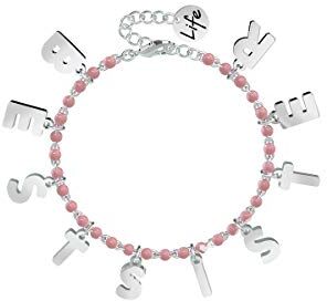 KIDULT Bracciale  in Acciaio e Smalti   Best Sister – Family –