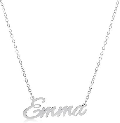 nadir Collana Unisex Nome in Argento 925% Anallergico Made in Italy (Emma)