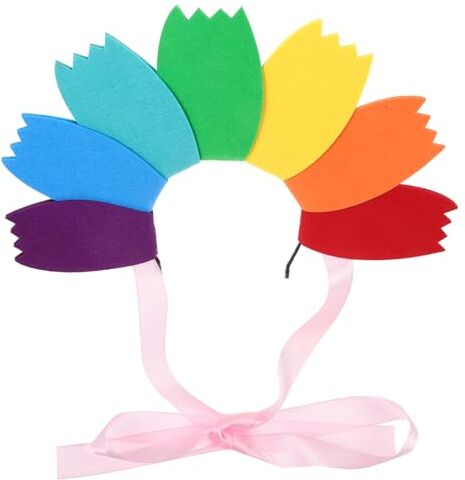 Holibanna 7 Del Fiore Di Colore Per La Testa Tiara Accessori Per Ragazze Cerchio Dei Petalo Bambini Girasole Copricapo Donne Cerchi Per Alla