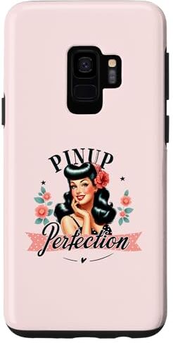 Retro Chic Pin-Up Boutique Custodia per Galaxy S9 Perfezione pinup vintage con stile classico ed eleganza