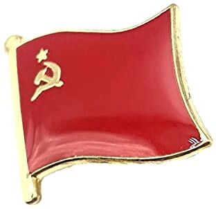 SNS Components Distintivo dell'Unione Sovietica URSS Russia Russia Rosso Metallo Smalto Paese Bandiera, Metallo