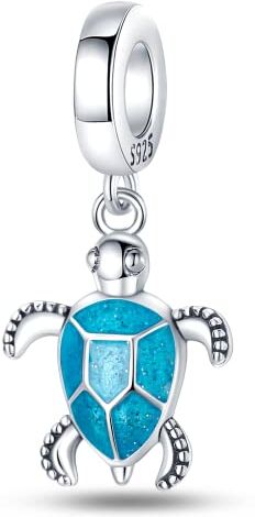 LNQOBU Ciondolo Lucciola Scintillante Charm Glow in the dark Charm Camaleonte Charm Argento Sterling 925 Per Bracciali e Collan