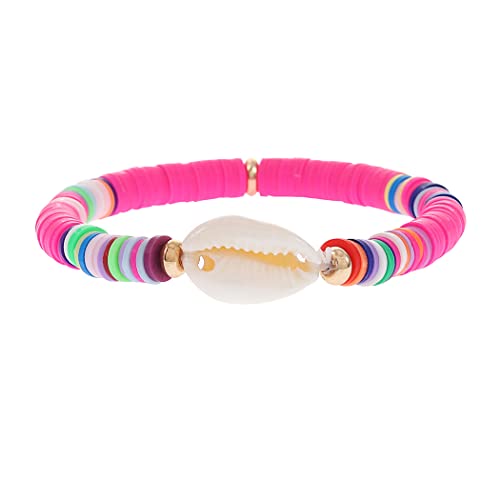Branets Bracciale Boho Shell fatto a mano con perline braccialetto estivo spiaggia braccialetto elastico per donne e ragazze
