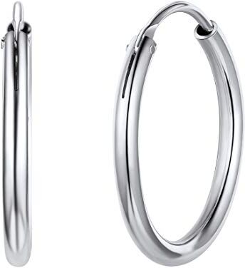 ChicSilver Orecchini Cerchio Argento 925 Orecchini Argento 20mm Orecchini a Cerchi da Donna Orecchini Argento 925