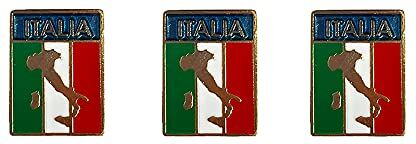 Generico Spilla per Abbigliamento/Tessuto. Modelli a Tema Tricolore. Colore Oro. Pacchetto Multi Pezzi. Progettato in Italia. (Quadro con Italia, 3)