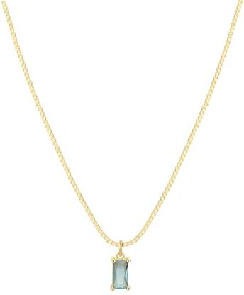 FUNEIA Diamanti Collana Donna Oro Collana Pietra di Nascita Smeraldo Madri Collana Dorata Sottile Collana Pendente di Zirconi Cubici Blu Verdi Regali di Compleanno Choker Ragazze Mamma Gioielli