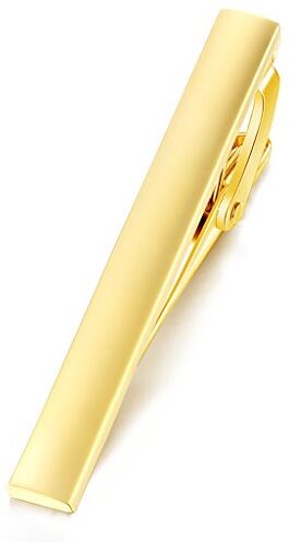 Bear Fermacravatte Uomo per cravatta di dimensioni normali,Acciaio Inox, Ferma Cravatta per Regalo di Nozze affari,5.4cm (Oro)